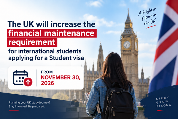 Financial regulations for UK student visas will change in November 2026; what students should know